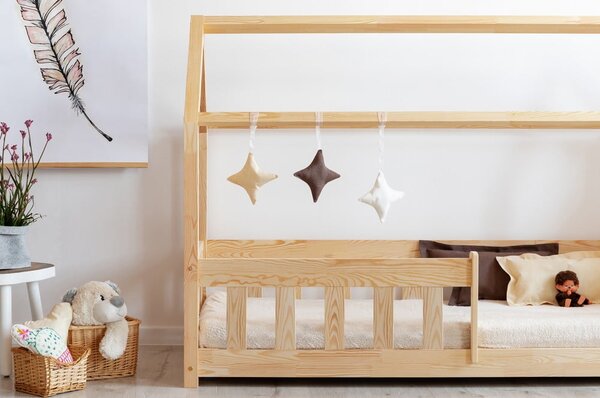 Letto per bambini in legno di pino 120x200 cm Mila MBP - Adeko