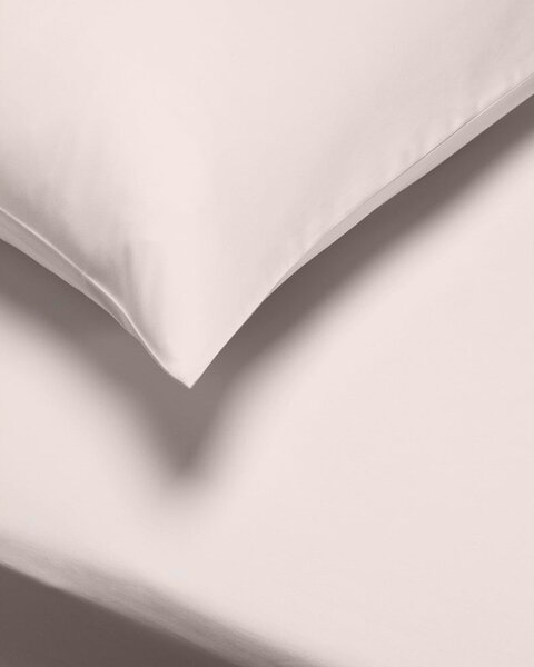 Set di 2 federe in cotone sateen rosa Standard, 50 x 75 cm Cotton Sateen - Bianca