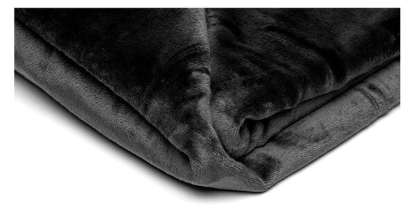 Coperta in micropush nero, 150 x 200 cm - My House