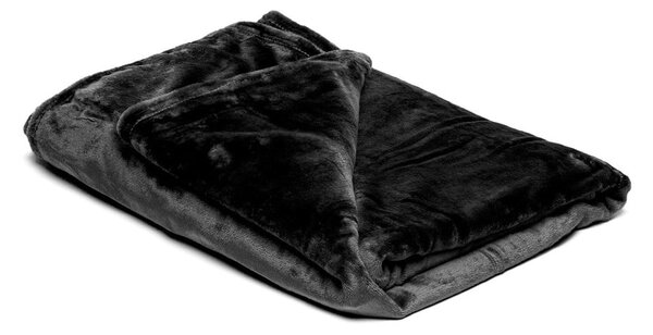 Coperta in micropush nero, 150 x 200 cm - My House