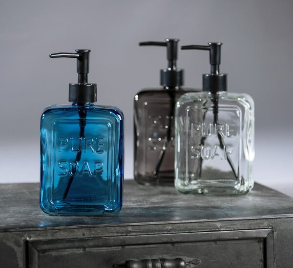 Dispenser per sapone in vetro grigio Pure - Wenko