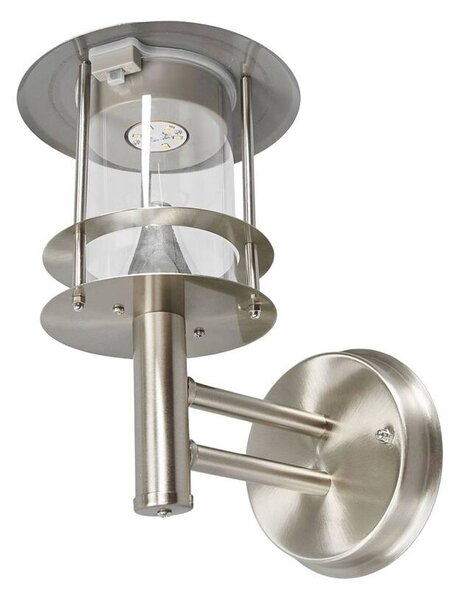 Lindby - Sumaya LED Pannello Solare Applique da Parete Stainless Steel/Clear Lindby
