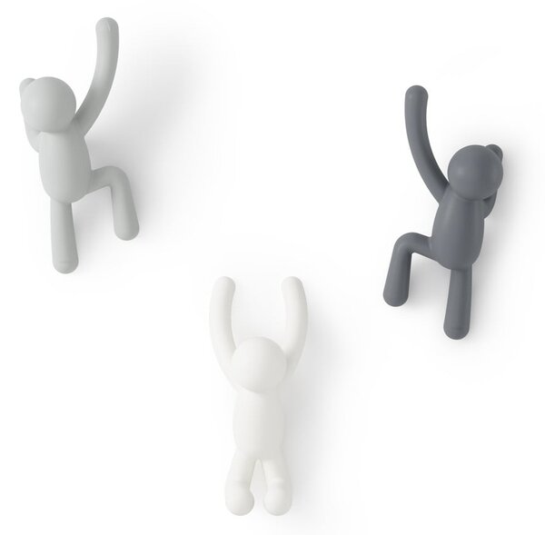 Ganci in plastica da parete in set da 3 Buddy - Umbra