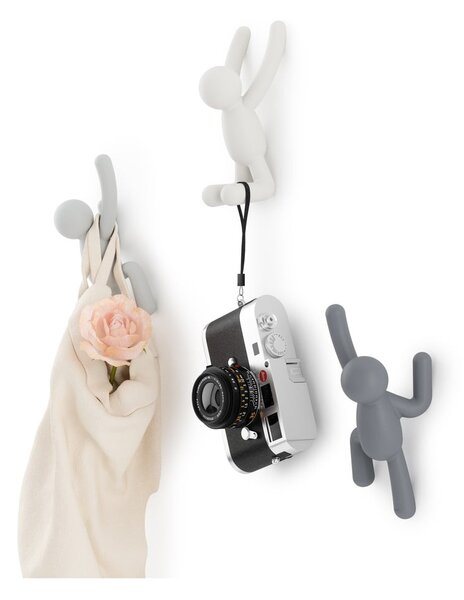 Ganci in plastica da parete in set da 3 Buddy - Umbra