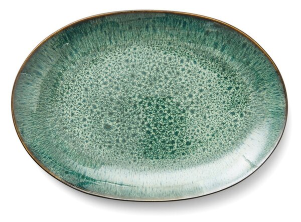 Piatto da portata verde/nero in gres Gastro Green/Black – Bitz