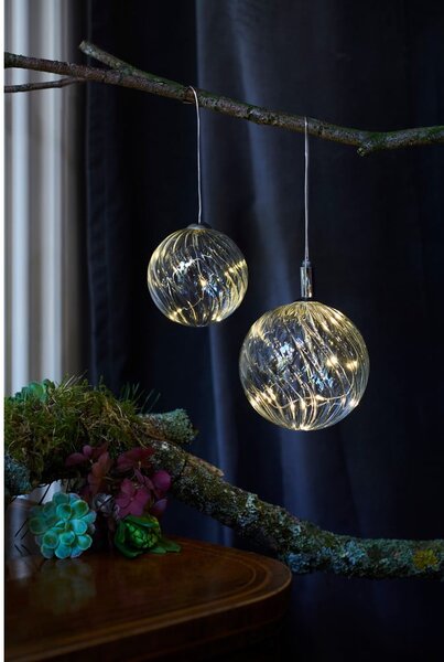 Decorazione luminosa a LED Sfera, Ø 13 cm Wave - Sirius