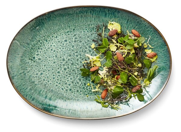 Piatto da portata verde/nero in gres Gastro Green/Black – Bitz