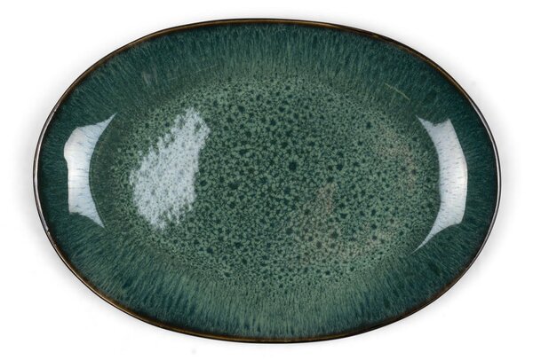 Piatto da portata verde/nero in gres Gastro Green/Black – Bitz