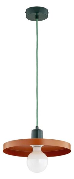 Lampada sospesa a cavo LITO 1xE27/15W/230V rame/verde