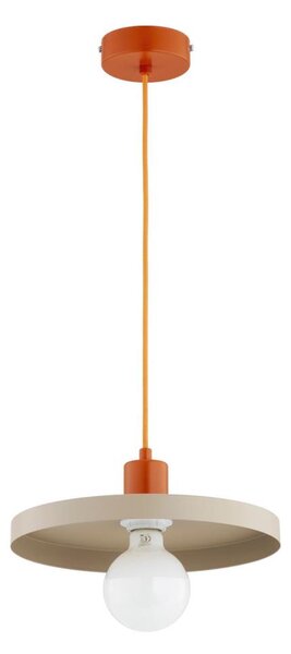 Lampada a sospensione con cavo LITO 1xE27/15W/230V beige/rame