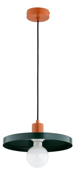 Lampada a sospensione su cavo LITO 1xE27/15W/230V verde/rame