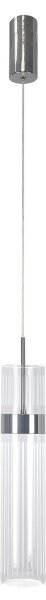 Lampadario LED su cavo AMBIENTE, 6W, 230V, 3000/4000/6000K (temperatura colore selezionabile), finitura cromo lucido