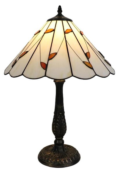 Brilagi - Lampada da tavolo Tiffany FOLIA in vetro colorato, 2xE27/60W/230V