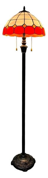 Brilagi - Lampada da terra in vetro Tiffany SIENNA 2xE27/60W/230V