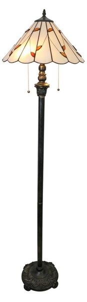 Brilagi - Lampada da terra Tiffany in vetro colorato FOLIA 2xE27/60W/230V