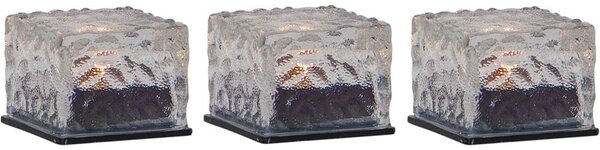 Candele a LED in set con alimentazione a pannelli solari da esterno 3 pz (altezza totale 5,5 cm) Icecube – Star Trading