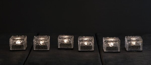Candele a LED in set con alimentazione a pannelli solari da esterno 3 pz (altezza totale 5,5 cm) Icecube – Star Trading