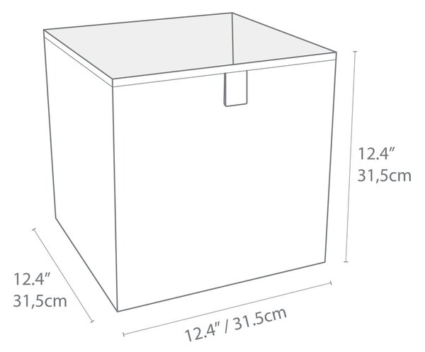 Scatola portaoggetti beige Cube - Bigso Box of Sweden