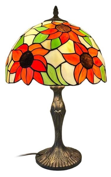 Brilagi - Lampada da tavolo Tiffany in vetro colorato SUNFLOWER 1xE27/60W/230V