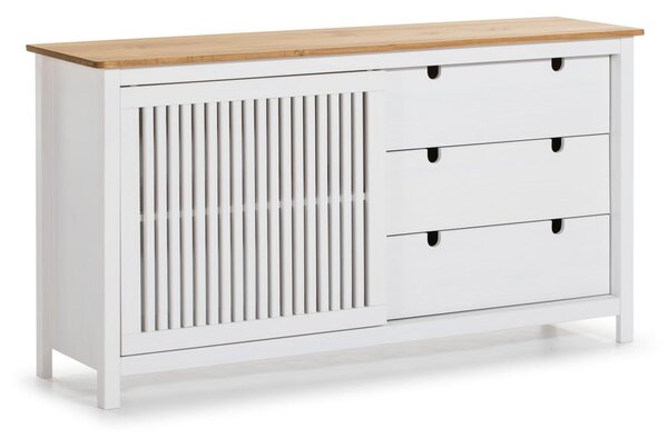 Cassettiera in legno bianco Bruna - Marckeric