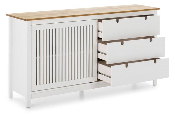 Cassettiera in legno bianco Bruna - Marckeric