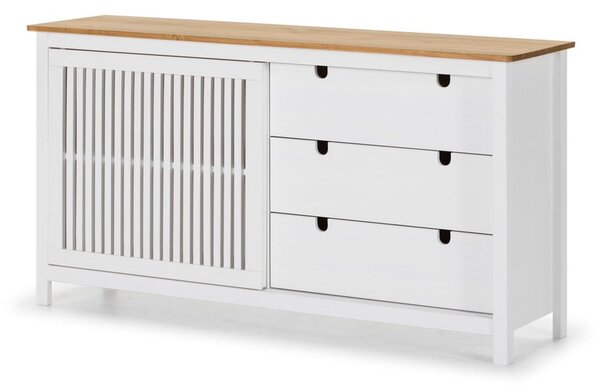 Cassettiera in legno bianco Bruna - Marckeric