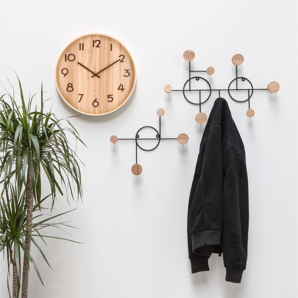 Orologio da parete marrone chiaro in legno di tiglio Medio, ø 40 cm Pure - Karlsson