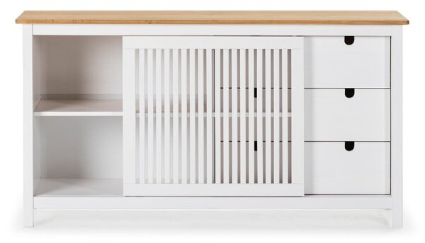 Cassettiera in legno bianco Bruna - Marckeric