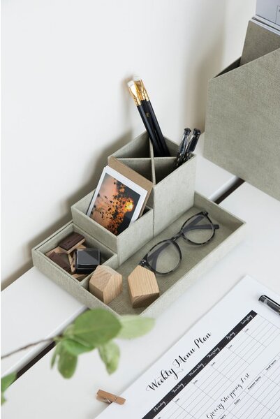 Organizzatore da tavolo 4 pezzi beige Lena - Bigso Box of Sweden