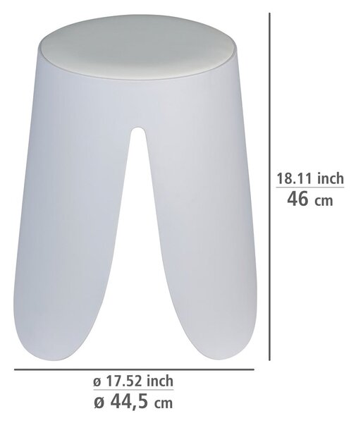Sgabello in plastica bianco Comiso - Wenko