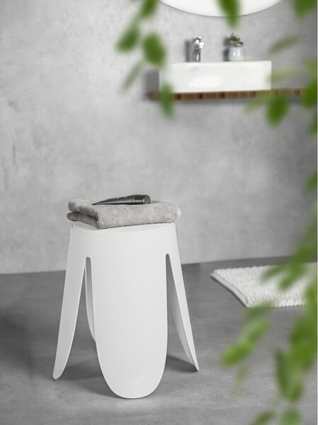 Sgabello in plastica bianco Comiso - Wenko