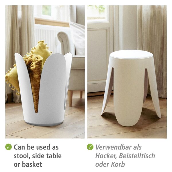 Sgabello in plastica bianco Comiso - Wenko