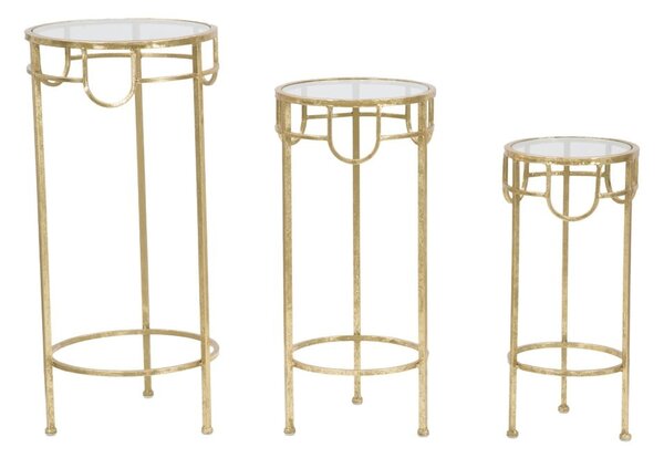 Set di 3 tavoli in oro Lorenzo - Mauro Ferretti