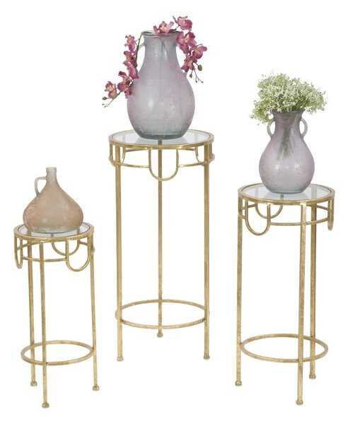 Set di 3 tavoli in oro Lorenzo - Mauro Ferretti