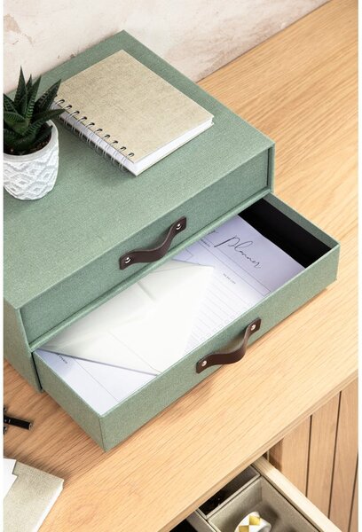 Organizer verde in cartone per cassetti Birger Canvas Paper Laminate – Bigso