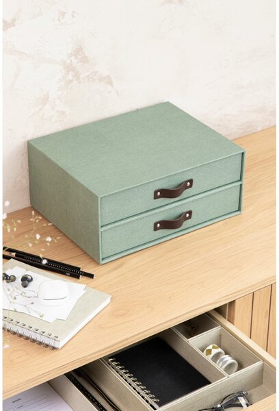 Organizer verde in cartone per cassetti Birger Canvas Paper Laminate – Bigso