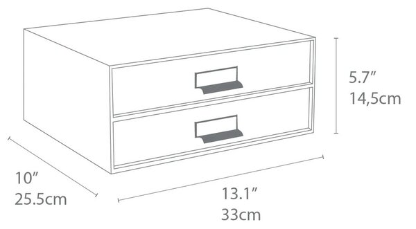 Cassettiera beige con 2 cassetti Birger - Bigso Box of Sweden