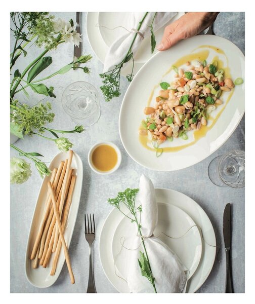 Piatto fondo in porcellana bianca Basic, 25 x 17 cm - Maxwell & Williams