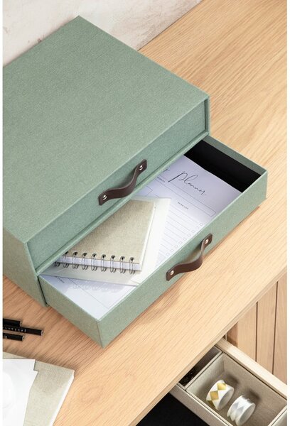 Organizer verde in cartone per cassetti Birger Canvas Paper Laminate – Bigso