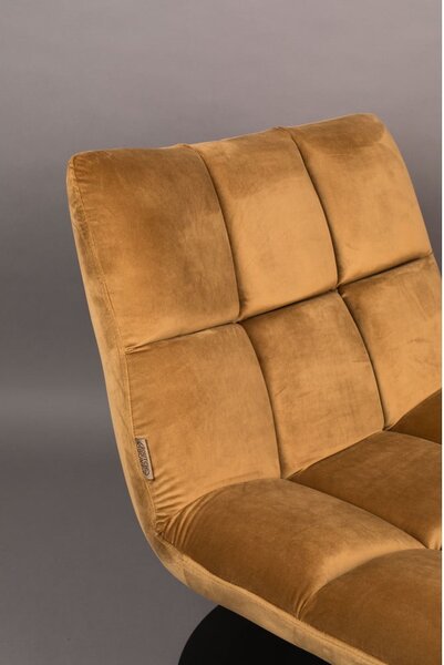 Poltrona in velluto color senape Bar - Dutchbone