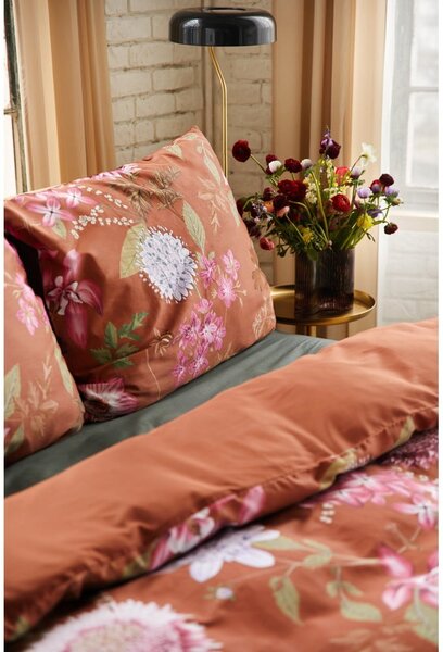 Lenzuola matrimoniali in cotone sateen marrone terracotta 160 x 220 cm Blossom - Bonami Selection