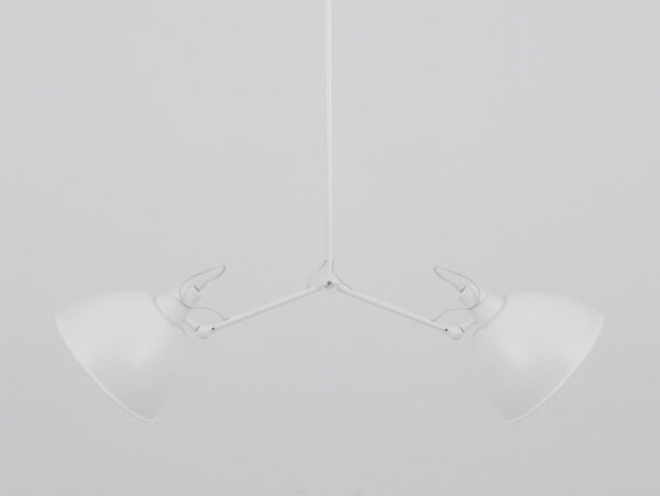 Lampada a sospensione bianca con paralume in metallo 104x104 cm Coben - CustomForm
