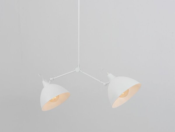 Lampada a sospensione bianca con paralume in metallo 104x104 cm Coben - CustomForm