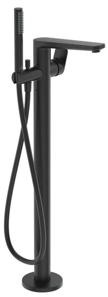 Ideal Standard Tonic II - Miscelatore a pavimento per vasca da bagno, nero A6347XG