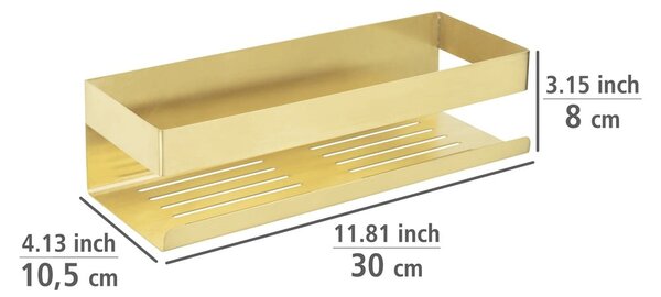 Mensola da bagno color oro adesiva in acciaio inox Genova Matt - Wenko