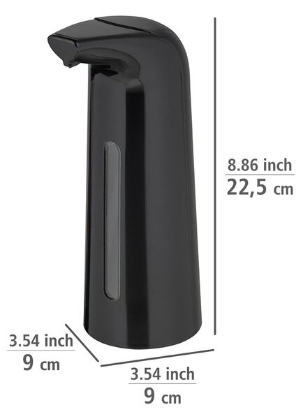 Distributore automatico di sapone in plastica nero da 0,4 l Larino - Wenko