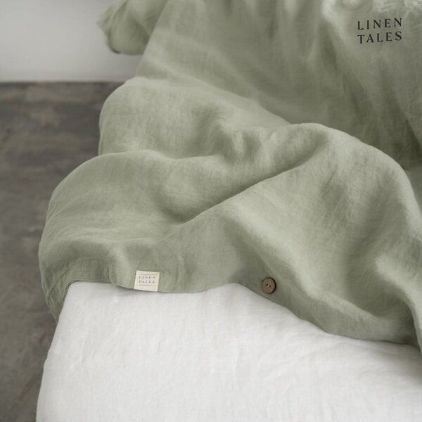 Biancheria verde chiaro per letto singolo 140x200 cm Sage - Linen Tales