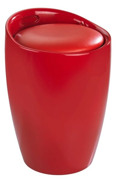 Cesto portabiancheria e sgabello rosso in uno , 20 l Candy - Wenko