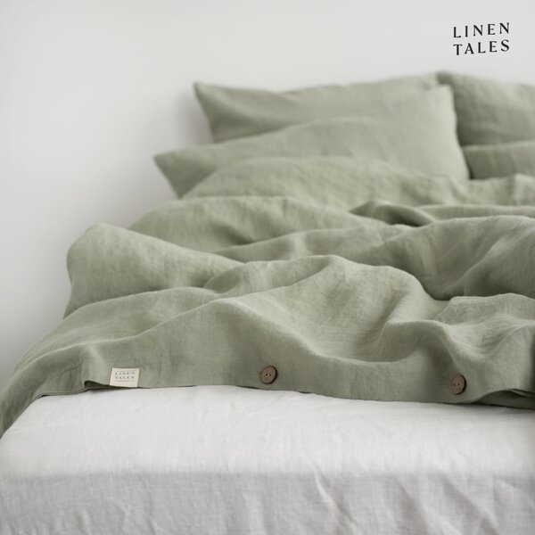 Biancheria verde chiaro per letto singolo 140x200 cm Sage - Linen Tales