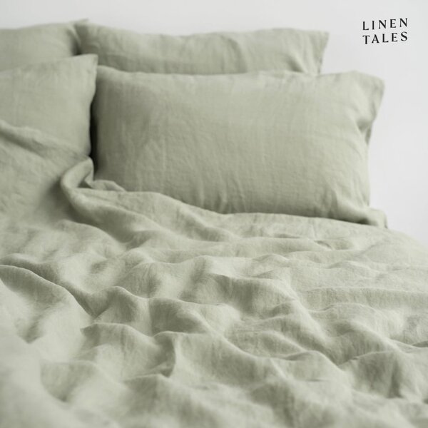 Biancheria verde chiaro per letto singolo 140x200 cm Sage - Linen Tales